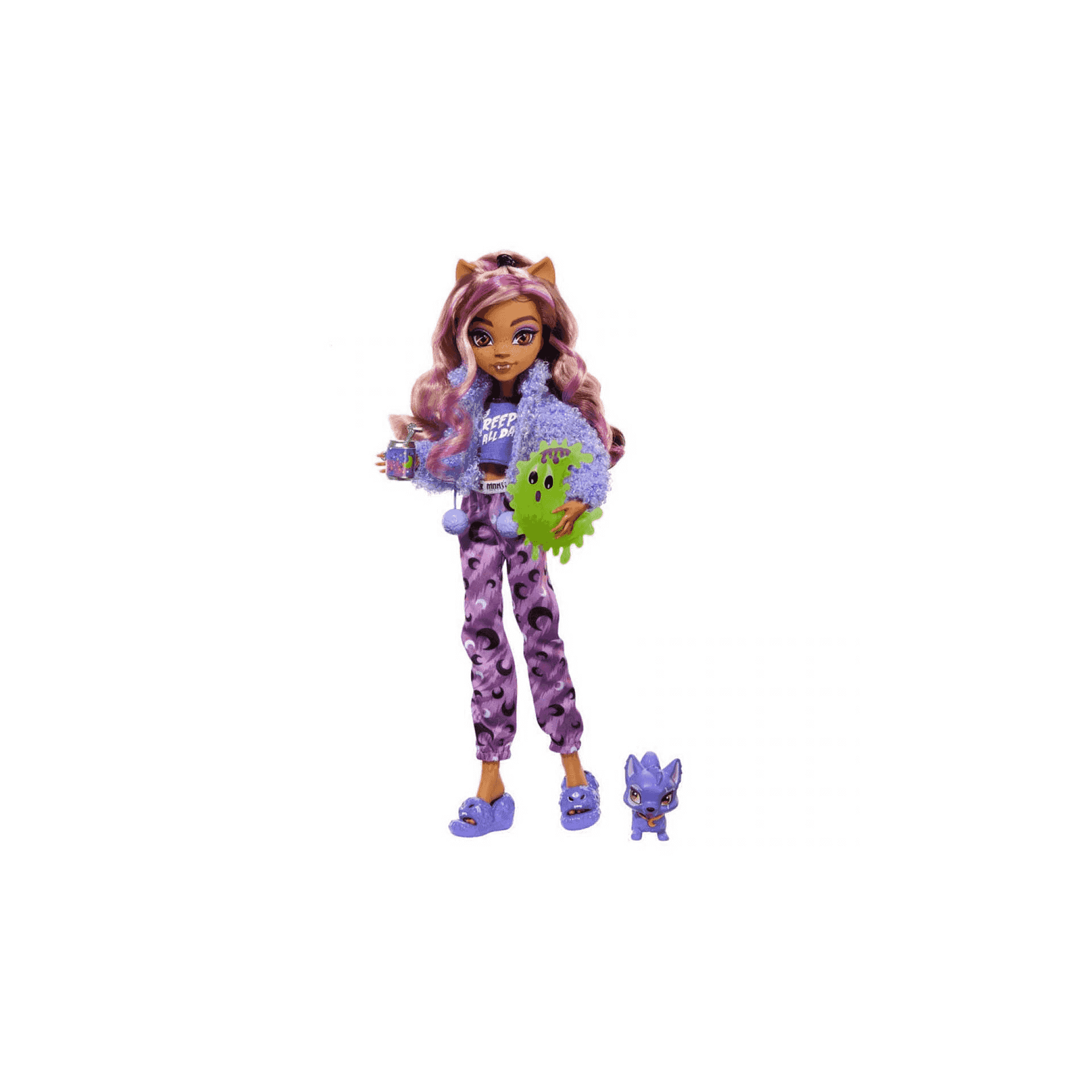 Muñeca Clawdeen Wolf Fiesta Pijama Monster High 25Cm – Toy Planet