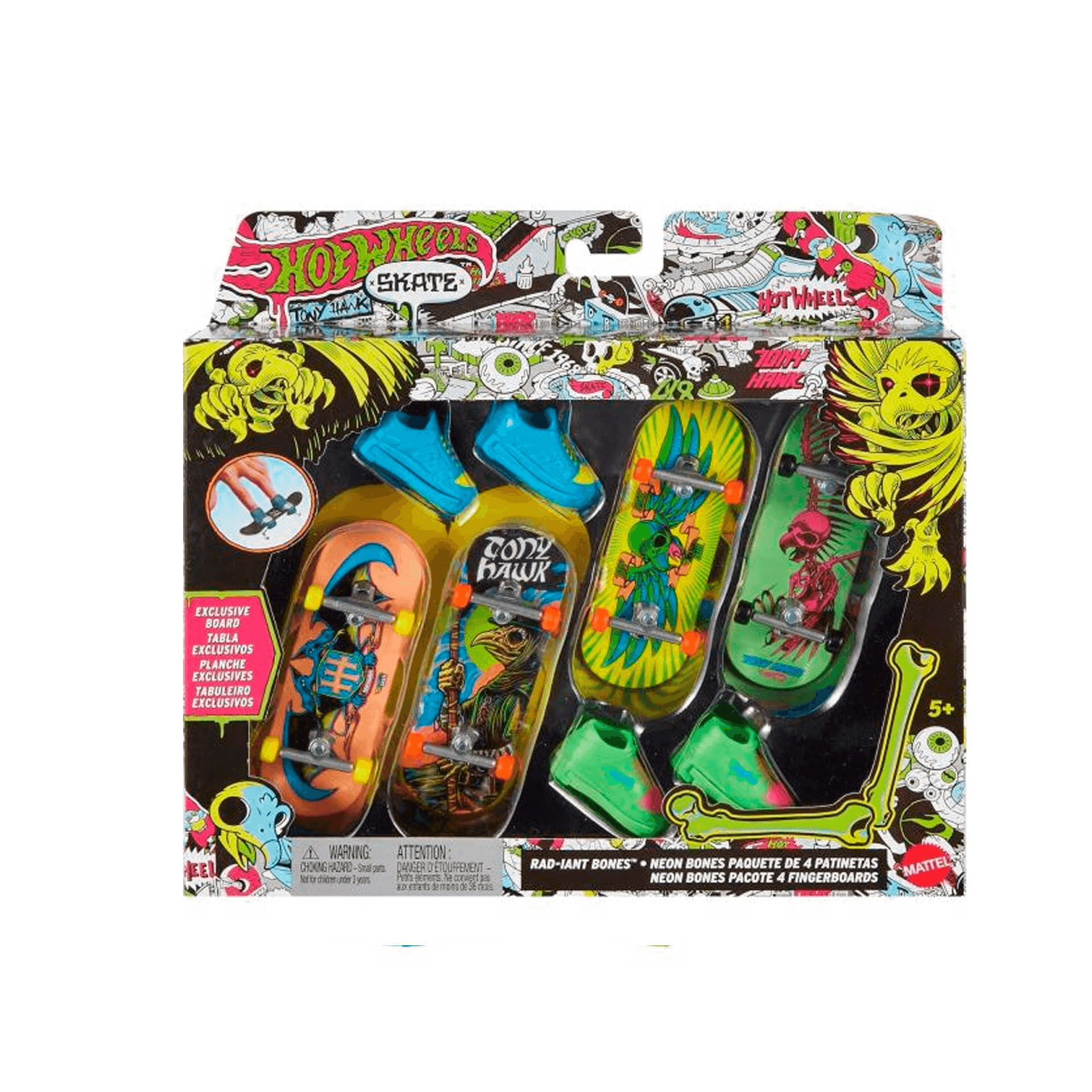Hot Wheels Skate Neon Pack Surtido Monopatín Fingerboard – Toy