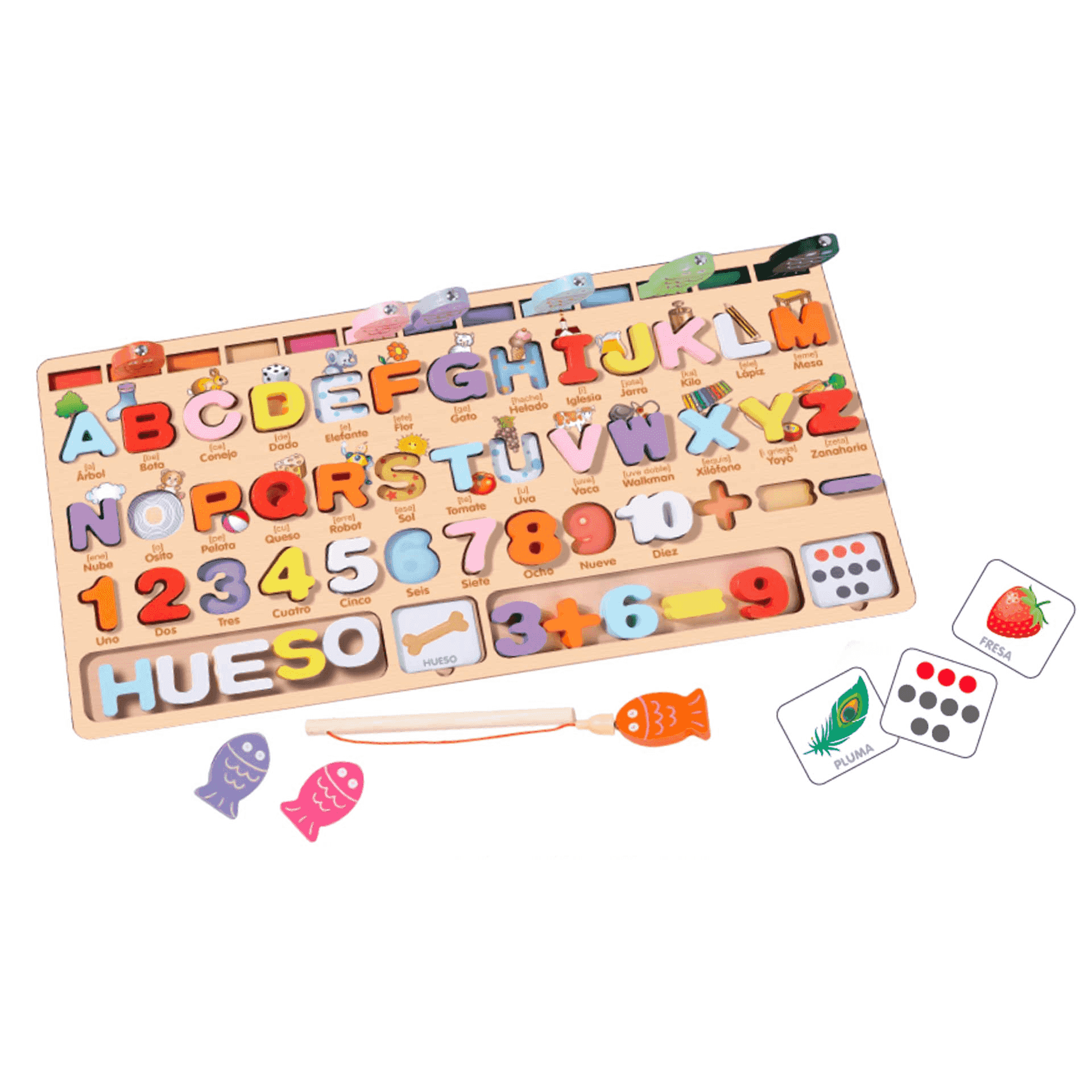 Aprendo abecedario y números Juego Educativo Infantil Madera – Toy