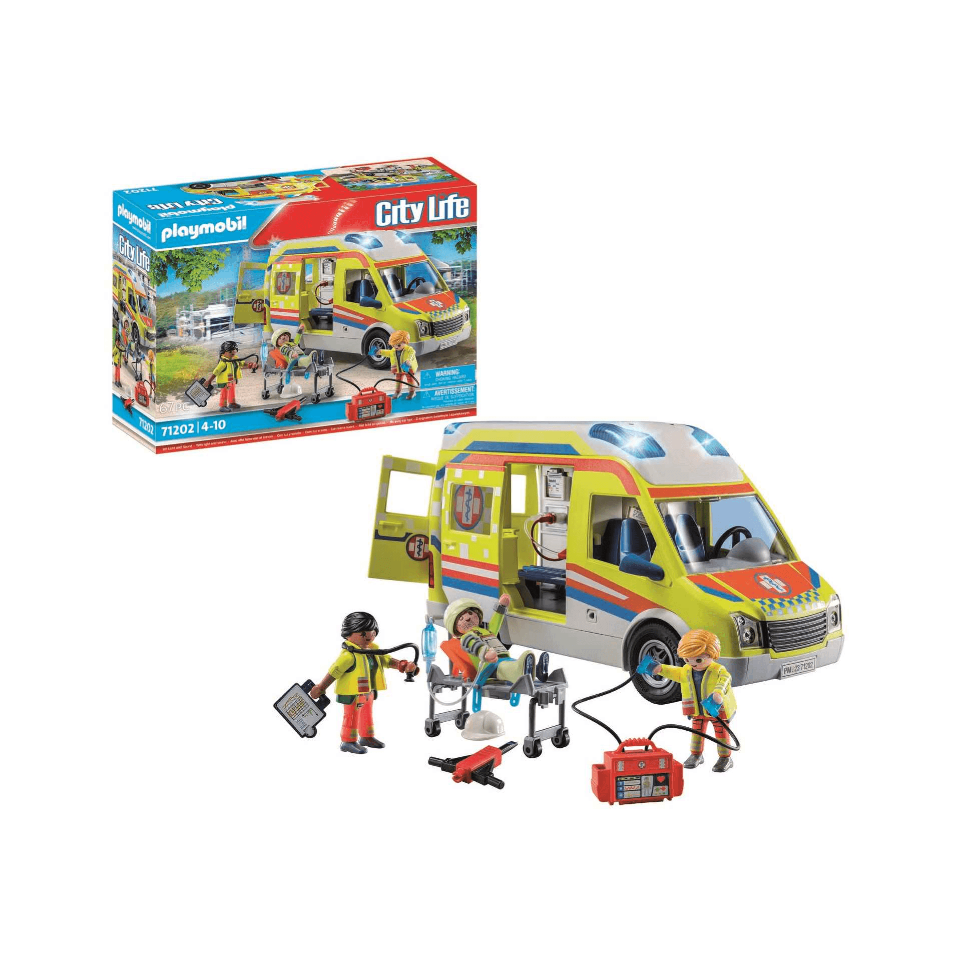Playmobil City Life Ambulancia con luz y sonido 71202 – Toy Planet