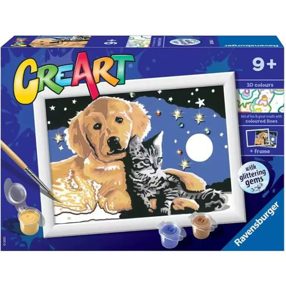 Ravensburger CreArt Serie E Classic Cucciolo con Fiore, Mal-selv kit Ravensburger CreArt Serie E Classic Cucciolo con Fiore, Mal-selv kit