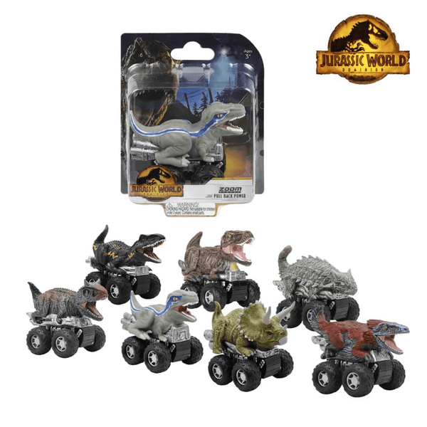 Jurassic World Coche Dinos Coleccionables Zoom Riders Dominion