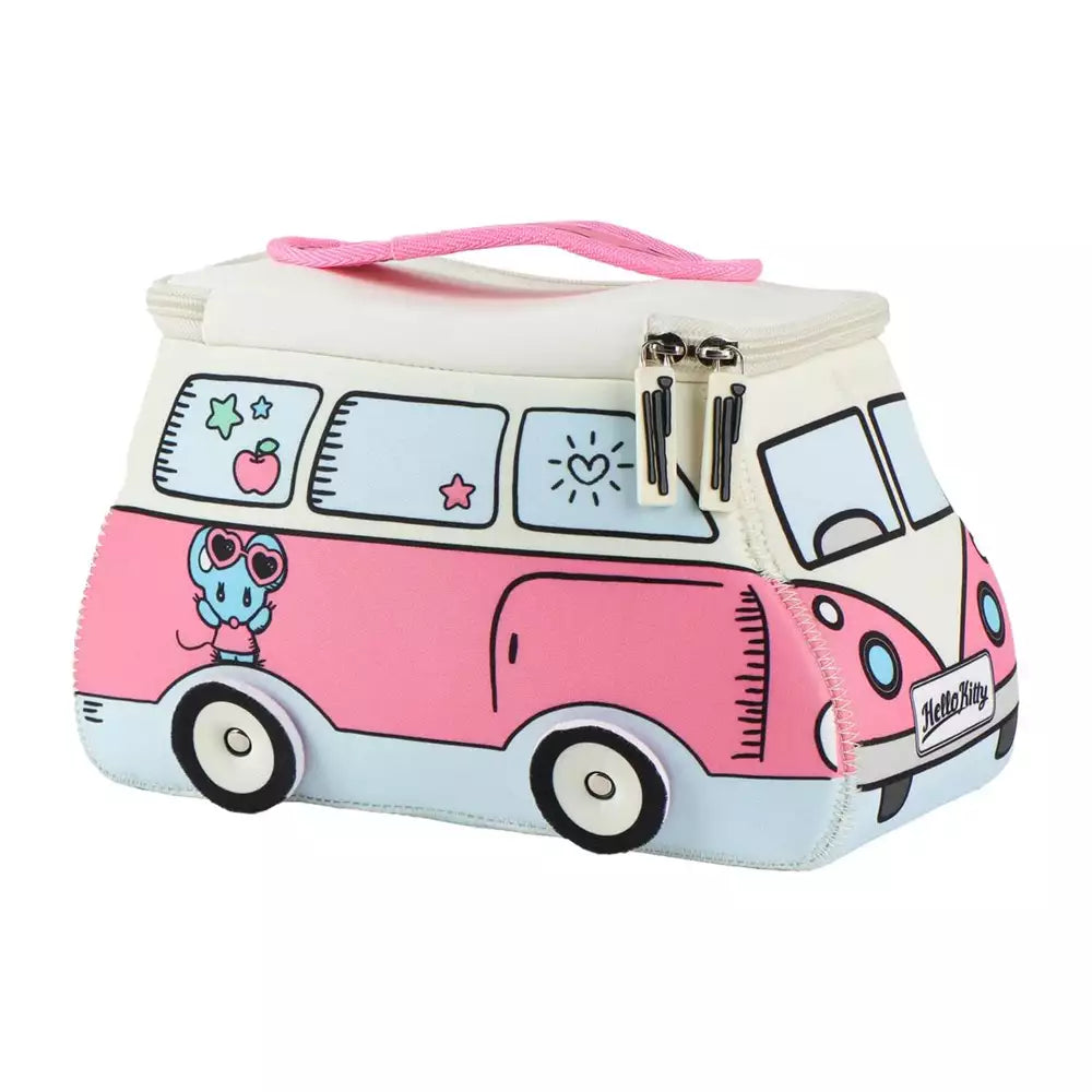 Neceser de aseo y viaje Hello Kitty diseño furgoneta rosa