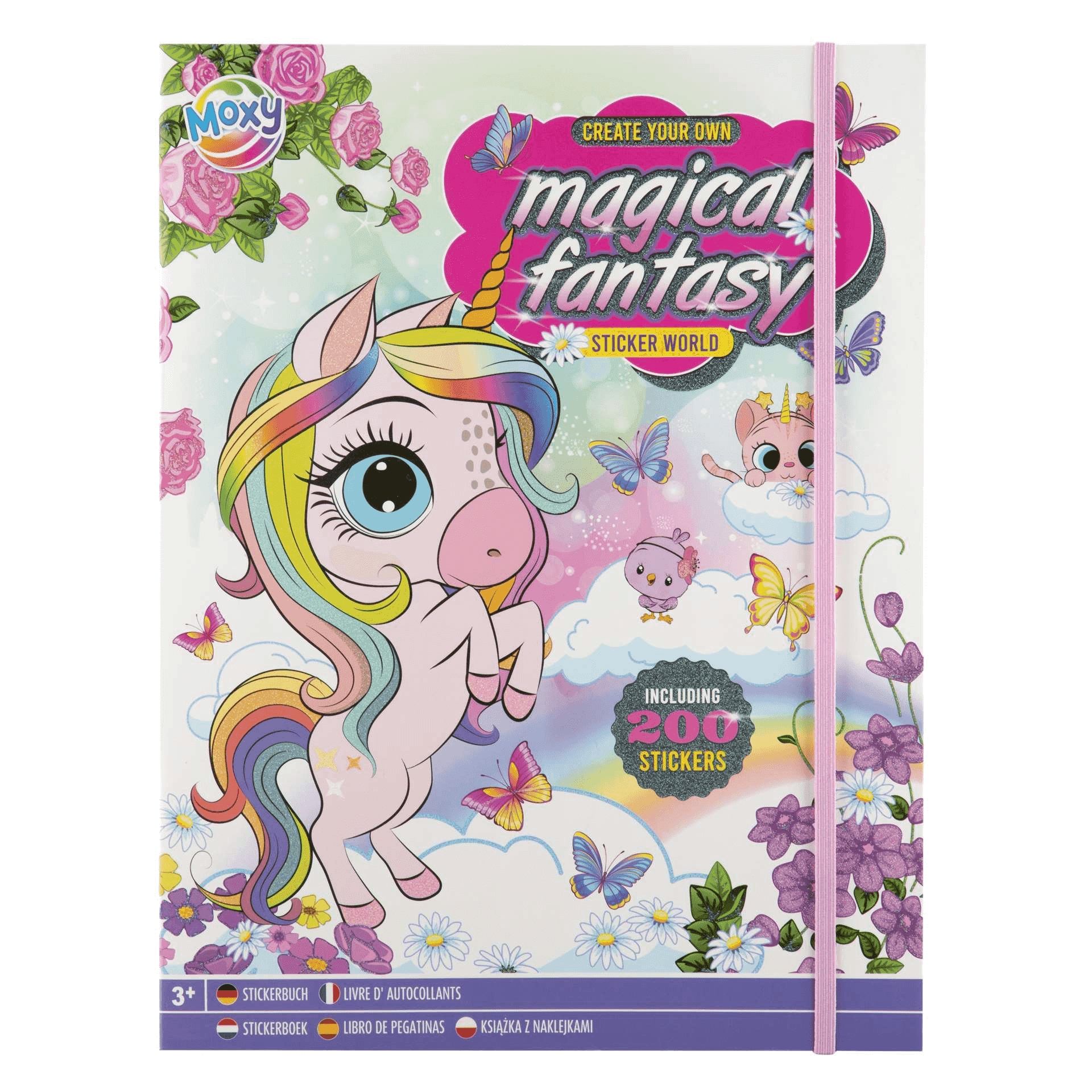 Hist Sticker Libro de Pegatinas Mundo Fantasía con 200 Stickers | Unicornios y Esce ...