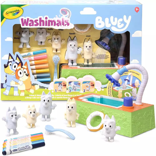 Washimals Bluey Set 4 Mascotas Y Piscina
