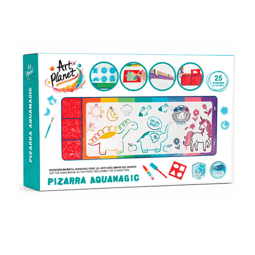 Pizarra Aquamagic Art Planet con 25 Accesorios – Pizarra de Dibujo con Agua +3 años