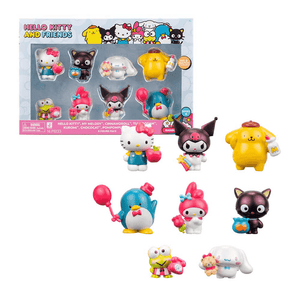 Set 8 figuras Hello Kitty and Friends Rainbow Vibes