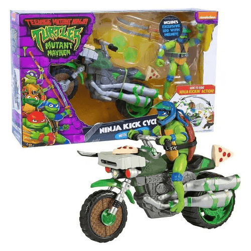 Vehículo oficial con figura de Leonardo Tortugas Ninja | Toy Planet