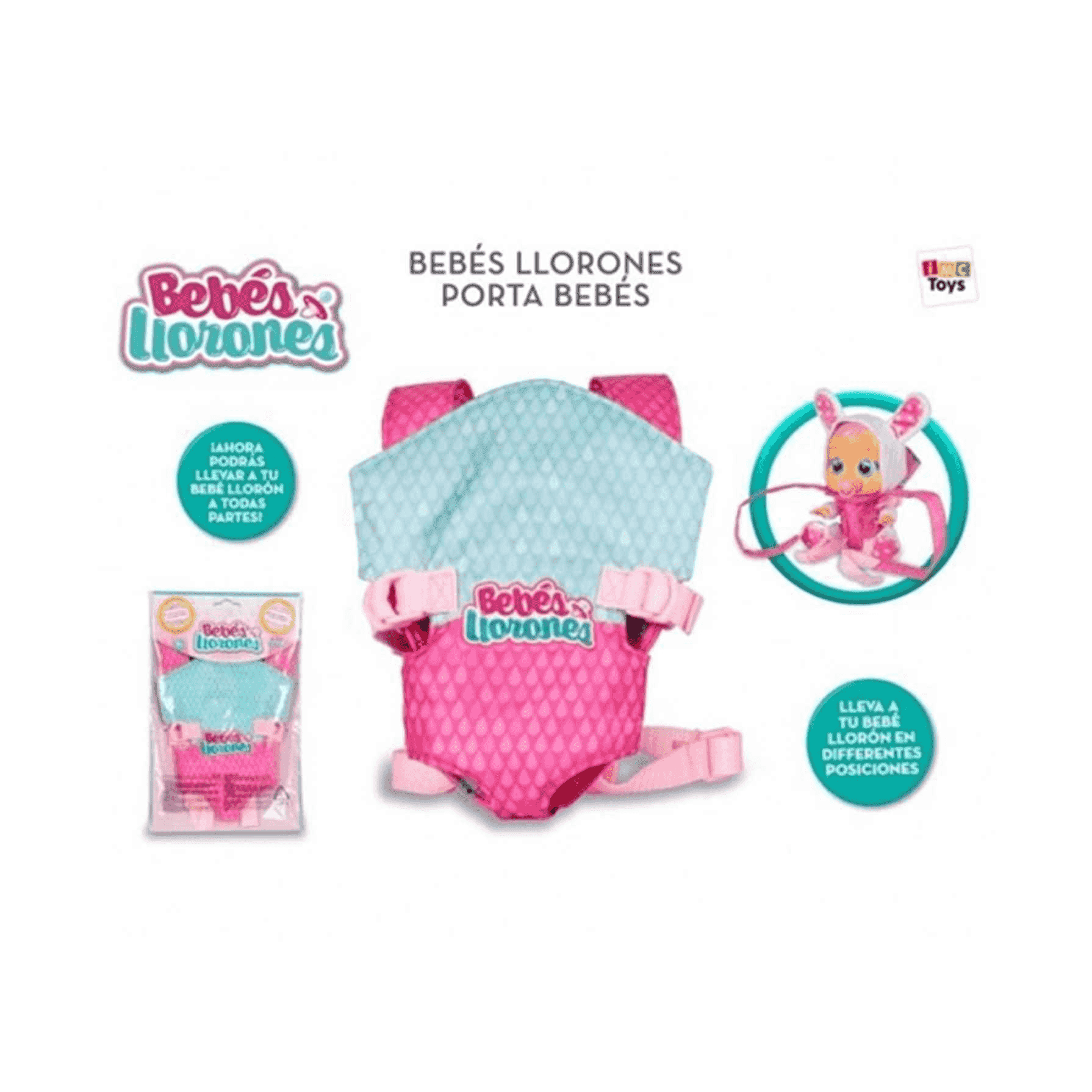 Juguete Bebe Lloron Portabebe Claudia Bebé Llorón Con Portabebé De