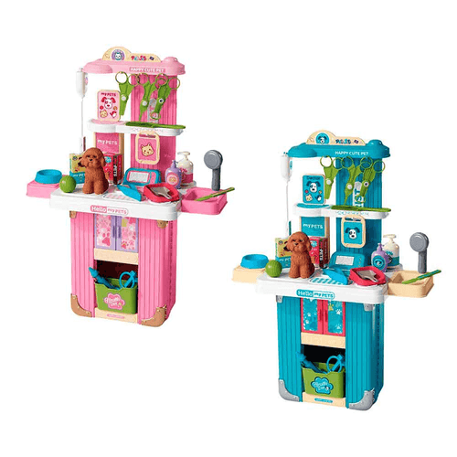 Role Planet Trolley Pets Care Center 2 en 1 con 35 Accesorios
