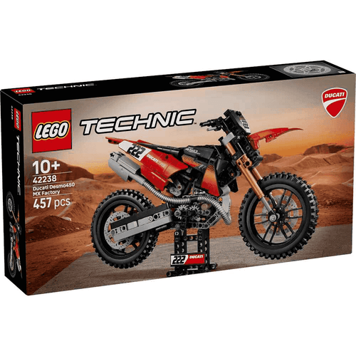 LEGO Technic Moto Ducati Desmo450 MX Factory 42238 | Moto de Motocross | 457 piezas