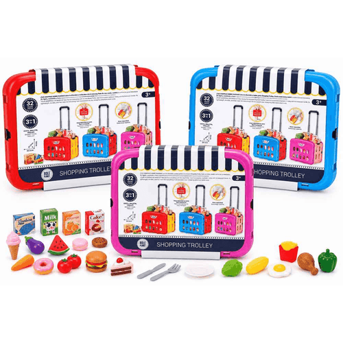 Role Planet Shopping Trolley 3 en 1 con 30 Accesorios – Modelos Surtidos