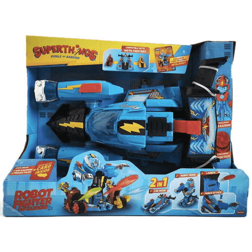 SuperThings Robot Fighter Kid Kazoom Coche Transformable con Proyectiles