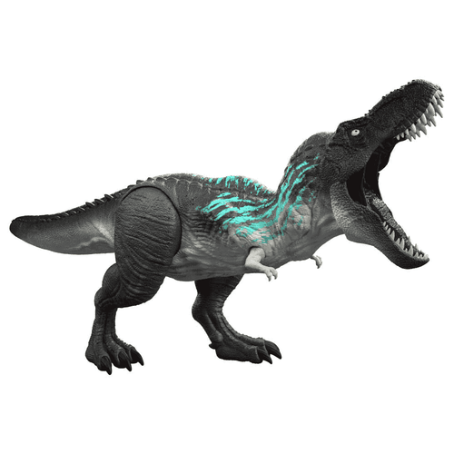 Jurassic World T. rex Muscle Madness con rugidos y músculos expansibles 4 años