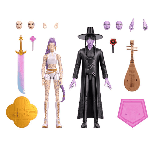 Pack 2 Muñecos Articulados Rumi y Jinu Batalla Final KPop Demon Hunters Mattel 15-17 cm