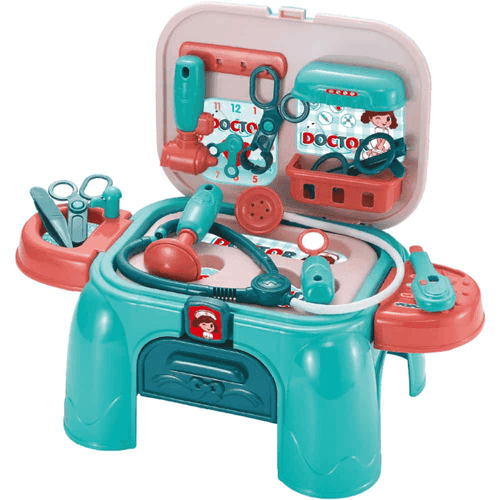 Role Planet Set Doctor 2 en 1 con Banco Infantil y 15 Accesorios
