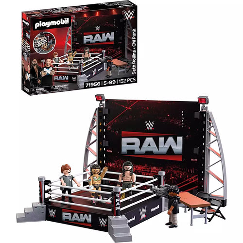 PLAYMOBIL WWE Ring RAW con CM Punk y Seth Rollins