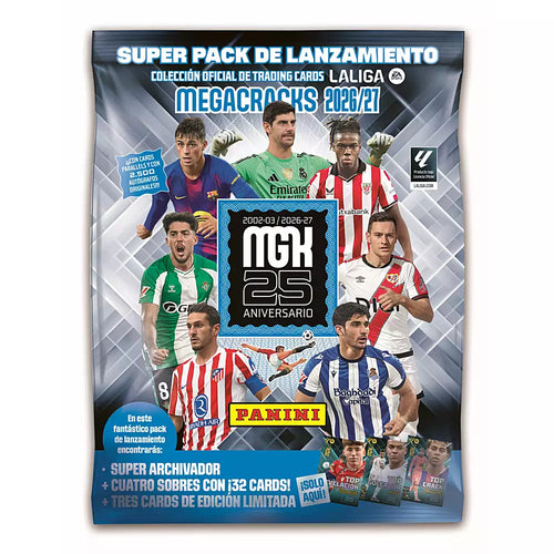 Megacracks 2026/27 Megapack Archivador + 4 Sobres Panini