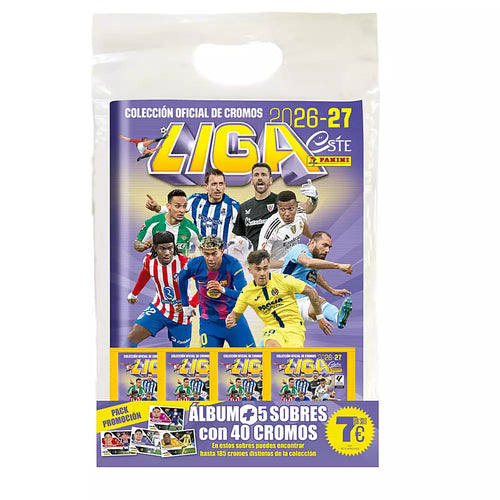 Starter Pack Liga Este 2026-2027 Panini con Álbum y 5 Sobres