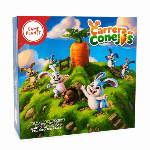Carrera de Conejos Game Planet – Juego de Mesa Infantil de 2 a 4 Jugadores