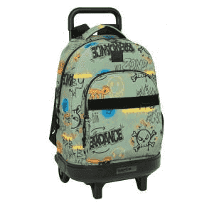 Mochila Grande con Ruedas Compact Graffiti Zone Safta