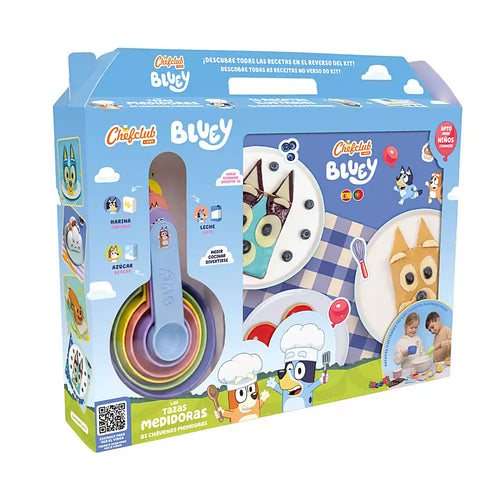 Bluey Caja de Cocina con Recetas y Tazas Medidoras