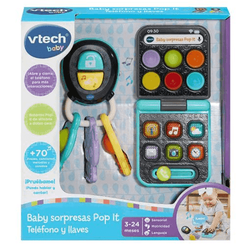 VTech Baby Set Teléfono y Llaves Pop It Interactivo