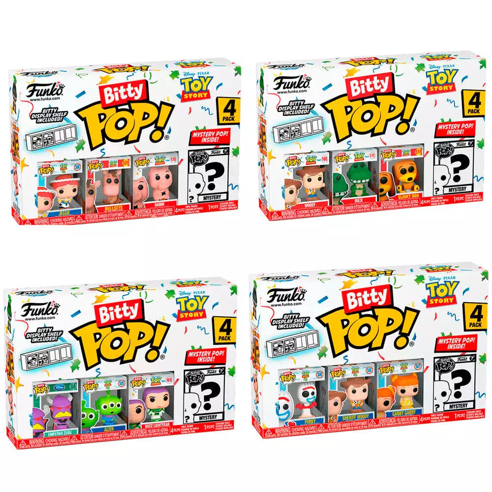 Pack de 4 figuras Funko Bitty Pop! de Toy Story