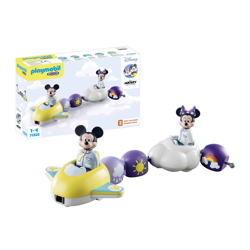 Playmobil 1.2.3 Disney Mickey y Minnie Tren Nube 