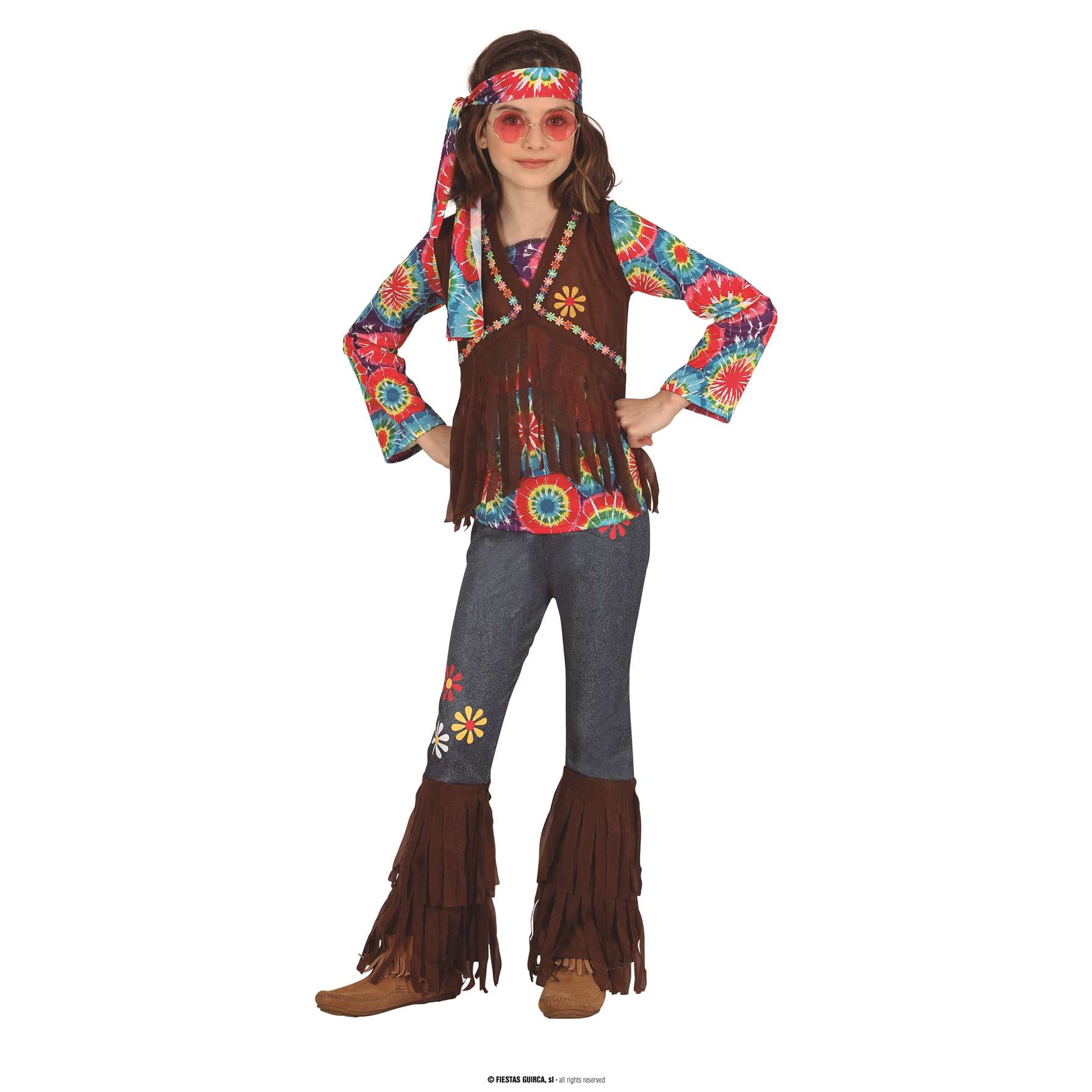 Disfraz Hippie Infantil Talla 5 a 6 años