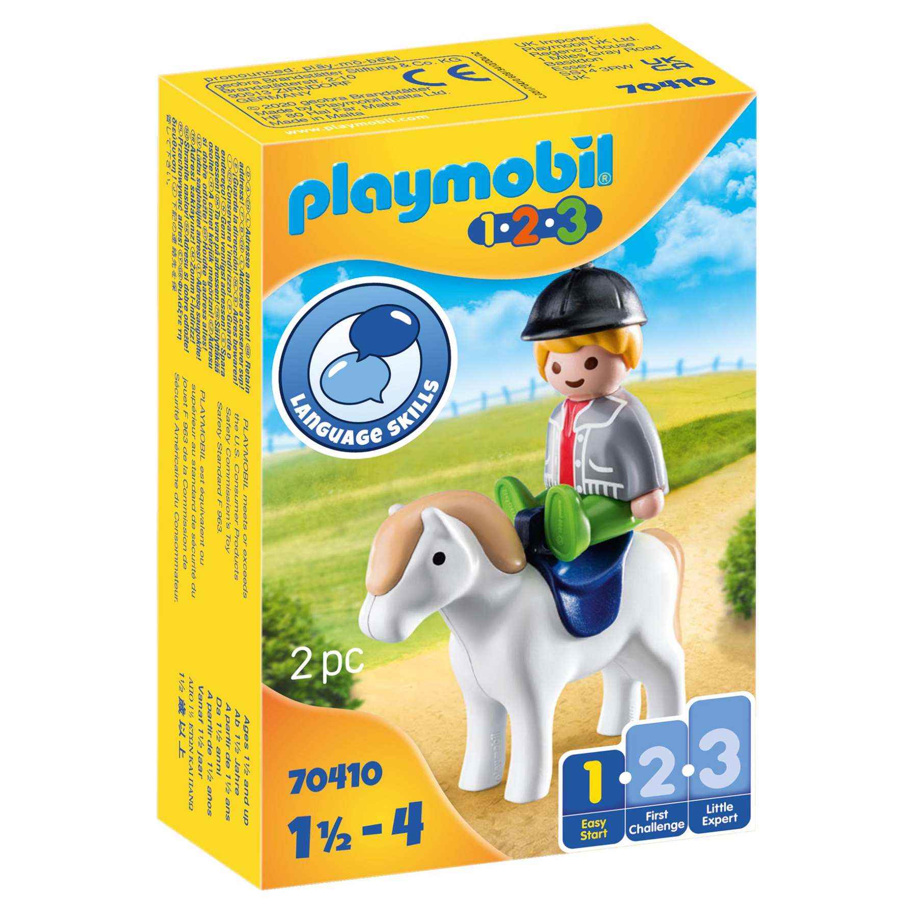 Playmobil 1.2.3 Niño Con Poni