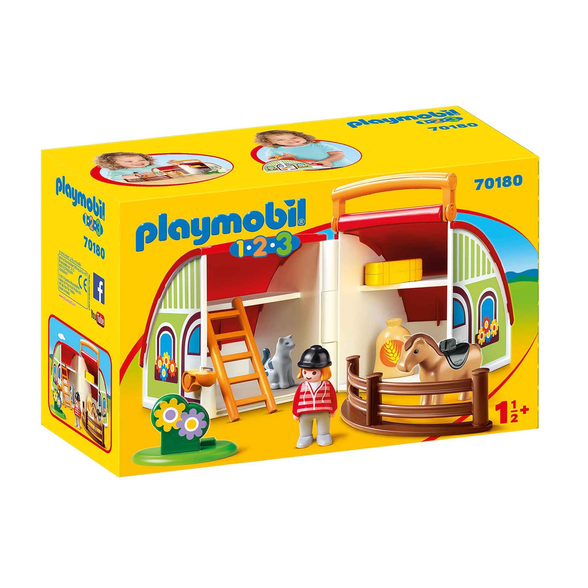 Playmobil 1.2.3 Mi Primera Granja Maletin 70180